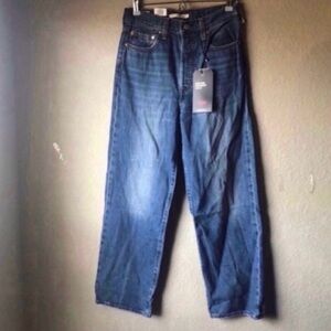 New Levi’s Jeans Women’s Ribcage Straight Ankle High Rise Denim Blue Jeans 27X27